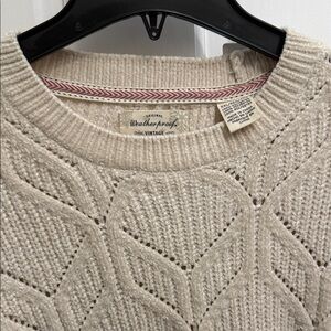 Weatherproof Vintage Knit Sweater in Cream